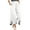 White, variant on ZZwxWA Cotton and Linen Casual Pants for Women, Thin Retro Ethnic Style Embroidered Wide-Leg Pants, Slimming