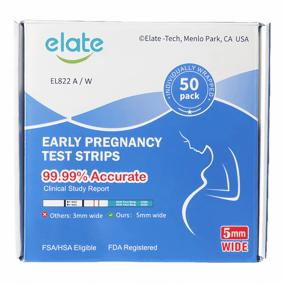 Elate Early Detection Ultra-Sensitive at-Home Pregnancy Test 50 Count