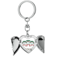 thumbnail image 1 of Taiwan Attractions Confucius Temple Travel Heart Angel Wing Key Chain Holder, 1 of 3