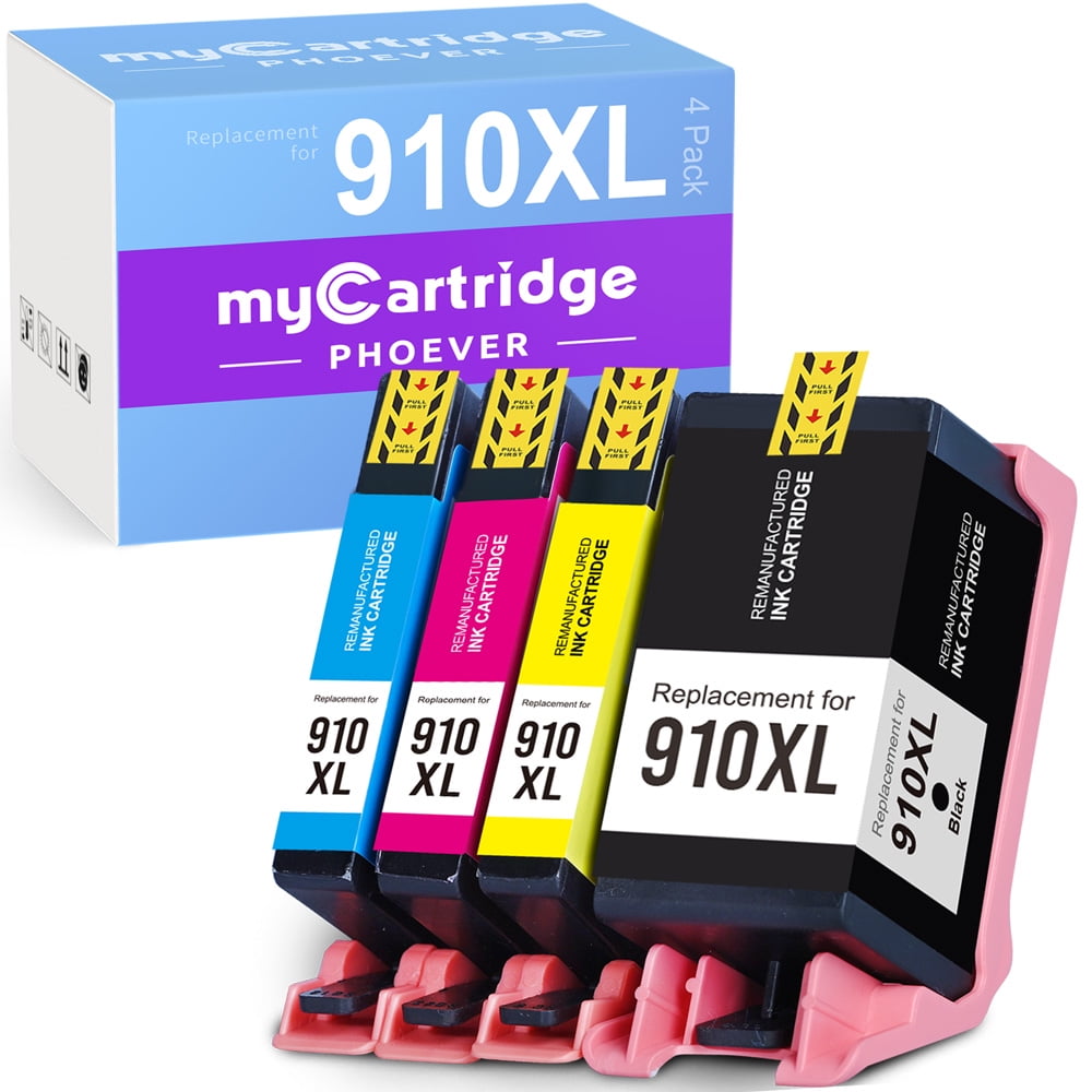 910xl Ink Cartridge for 910 910 XL Ink Cartridges OfficeJet Pro 8022 8020 8025 OfficeJet 8022 8010 8015 Cyan Yellow, 4-Pack) - Walmart.com