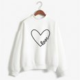 thumbnail image 4 of Baqcunre valentine shirts for women Womens Casual Long Sleeve Mama Sweatshirt Crewneck Graphic Shirts Loose Pullover Tops White,2XL, 4 of 4