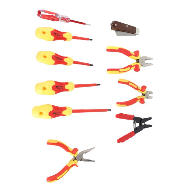 Juego De Herramientas Aisladas Para Electricista, Juego De Destornilladores Para Electricista Con De Plástico Doble, Agarre Cómodo, Antideslizante, Resistente Al Desgaste