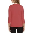 thumbnail image 4 of Buffalo Ladies' 3-Quarter Sleeve Sweater, Red, Small, 4 of 4