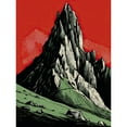 thumbnail image 1 of Tryfan Mountain Peak Bold Linocut Illustration Unframed Wall Art Print Poster Home Decor Premium, 1 of 5