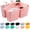 Pink, variant on ANHXN Portable Shower Caddy, Caddy Organizer with Handle, Plastic Shower Basket Hold Soap, Shampoo, Hair Supplies and Beauty Products, Cleaning Supplies Organizer for Home, Dorm, Shelf and Cabinet