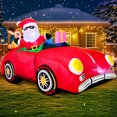 thumbnail image 3 of Decoración inflable navideña de Papá Noel para el hogar, alce navideño al aire libre, trineo tirado por ciervos, decoración para jardín, fiesta, accesorio con luz LED, 3 of 5