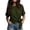 Army Green, variant on Staron Women Tie Front Round Neck Short Sleeve Solid Casual Boho Vacation Beach Loose Tops Tshirt, White L