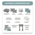 thumbnail image 6 of Madison Park Luxury 24PCs Comforter Set with Window Curtains,Room in a Bag,24 pieces-Teal,Queen, 6 of 7