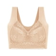 thumbnail image 2 of QLEICOM Seamless Bras for Women,Push Up Bra,Full Coverage Lace Underwire Bras Seamless with Lift and Support for Smooth Look and Secure Fits Under Any Style of Shirts Beige, 2 of 3