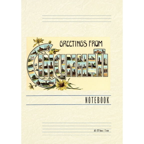 Vintage Lined Notebook Greetings from Cincinnati, (Paperback)