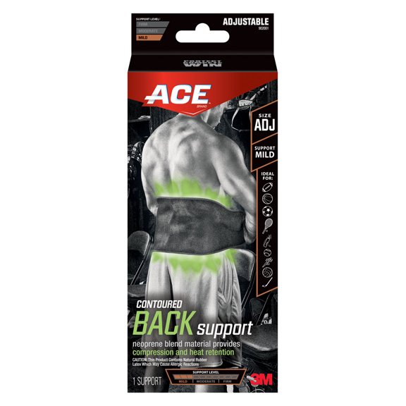 ACE Contoured Back Support, 902001, Adjustable