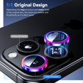 thumbnail image 2 of CHL-for iPhone 16 Pro Max/iPhone 16 Pro Camera Lens Protector [1:1 Keep Original Lens Design ＆ 10X shatterproof] TOP 9H+ Tempered Glass Camera Cover Accessories Case Friendly,Colorful, 2 of 4