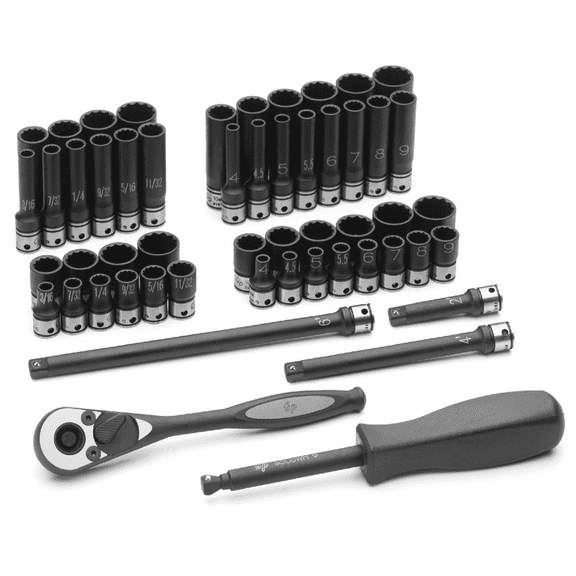 Grey Pneumatic 1/4" Drive 53 Piece Fractional & Metric Duo-Socket Set - 12 Point