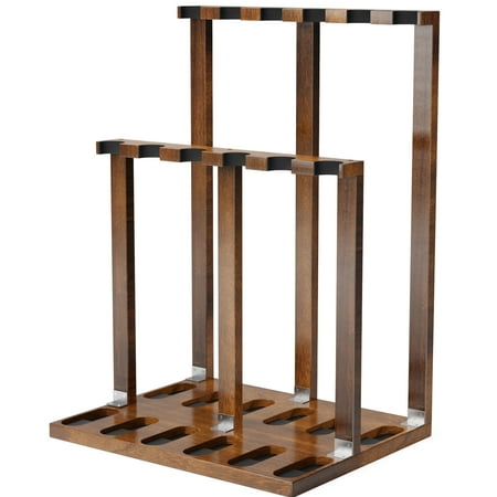 Indoor Gun Racks Wooden Free Standing Heavy Duty Shotgun Display Rack (Walnut)