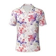 thumbnail image 2 of Daiia Lilies Flowers Pattern Men’s Polo Shirts,Solid Deck Shirt,Classic Fit, Breathable Cotton Polo for Casual and Sport Wear-X-Large, 2 of 7