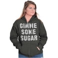 thumbnail image 4 of Gimme Some Sugar Flirty Cute Gym Zip Up Hoodie Men's Women's Brisco Brands 4X, 4 of 6