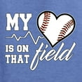 thumbnail image 2 of Wild Bobby, My Heart Is On That Baseball Field, Sports, Unisex Graphic Hoodie Sweatshirt, Vintage Heather Blue, XX-Large, 2 of 4