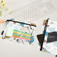 thumbnail image 4 of Rocket Planet Star 2 Pack Pencil Pouch for 3 Ring Binder Smooth Zipper Folders with Pockets Clear Window Pencil Case, 4 of 6