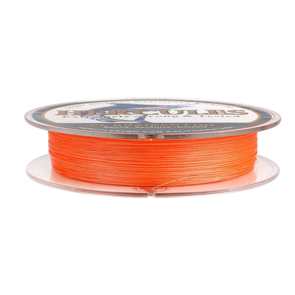 HERCULES Super Strong 1000M 1094 Yards Braided Fishing Line 8 LB Test for Saltwater Freshwater PE Braid Fish Lines 4 Strands - Orange, 8LB (3.6KG), 0.10MM