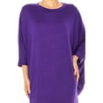 thumbnail image 7 of Women's Casual Loose Fit Long Sleeves Dolman Style Solid Midi Dress, 7 of 7