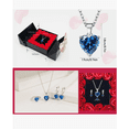 thumbnail image 3 of Flor Rosas Eternas Exquisita Caja Conjunto De Collar Color Azul, 3 of 4