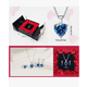 thumbnail image 3 of Flor Rosas Eternas Exquisita Caja Conjunto De Collar Color Azul, 3 of 4