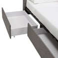thumbnail image 6 of Weston Home Gaylen Gray Linen Storage Platform Bed with Channel Headboard, Full, 6 of 15