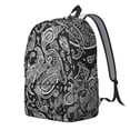 thumbnail image 2 of Unisex Bohemian Style Backpack Bag, Vintage Print Zipper Rucksack with Front Pocket, Lightweight Daypack for School University Work Commute, Excellent Gift Choice, 2 of 5