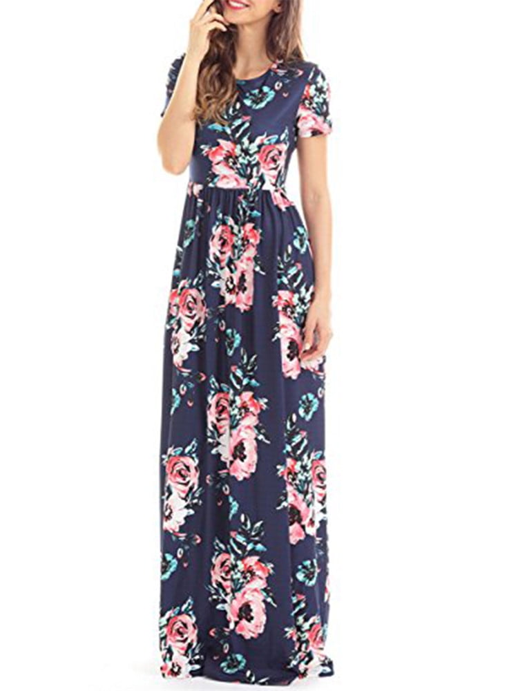 floral maxi dress walmart