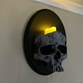 thumbnail image 4 of Decoración hogareña Soporte de vela de Gwong Eye-llamativo Esqueleto Cabeza Forma de resina Horror Partido Halloween Candelabros Bujes para el hogar Gwong 21076460, 4 of 6