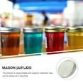 thumbnail image 3 of Qumonin 12pcs Mason Jar Lids with Straw Hole Metal Wide Mouth Canning Caps, 3 of 6