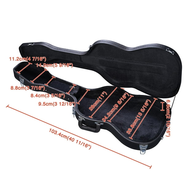 Yescom Étui rigide pour guitare électrique Style Stratocaster Coque rigide  en bois pour guitare électrique 