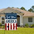 thumbnail image 2 of Joocar God Bless America Linen Garden Flag For Spring Summer Home Outdoor Garden Yard Door Decor 12x18 Inch, 2 of 5