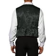 thumbnail image 3 of INSPIRE CHIC Shiny Sequin Vest for Men's V-Neck Party Sleeveless Suit Waistcoat M Black, 3 of 5