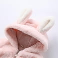 thumbnail image 4 of XXWXYD Baby Girls Hooded Thick Fleece Jacket Long Sleeve Zipper Puffy Cartoon Outwear Winter Warm Windproof Coat, Soft Comfortable for Toddler with B𝖾ar Ears, 4 of 9