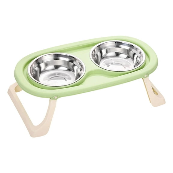 Ergonomic Pet Feeding Station with Base, Multiple Heights & Easy to Clean Bowls Pastel Color