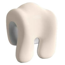 2-in-1 Neck Pillow Ergonomic Neck Support Universal for High Back Executive Chairs Extra Firm Adjustable Cervical Neck Pillow for Travelling Desktop-Beige