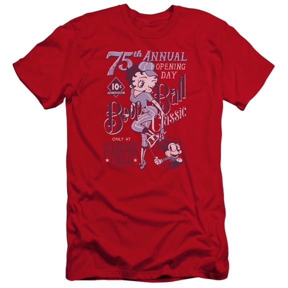 Betty Boop - Boop Ball - Premium Slim Fit Short Sleeve Shirt - Small