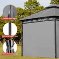 thumbnail image 5 of 10'x10' Gazebo Outdoor Canopy UV Protection Canopy Tent with 4 Sidewall for BBQ Party Patio Outdoor,Grey, 5 of 7