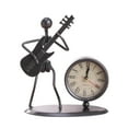 thumbnail image 1 of Wrought Iron Musical Instrument Villain Clock for Personality Decor, Enhancing Home or Office Ambiance with Unique Design, 1 of 1