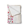 thumbnail image 2 of Love Soft Flannel Fleece Throw Blanket, Heart Leaves on Tree with Birds in Love on a Swing Cartoon for Valentines Day, Cozy Plush for Indoor and Outdoor Use, 70" x 90", Multicolor, by Ambesonne, 2 of 5