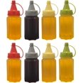 thumbnail image 1 of 8pcs Mini Condiment Squeeze Bottle Syrup/Ketchup/Sauce/Honey/Salad Dressing Container School Lunchbox Dispensers Dipping Containers for Work/School, 1 of 5