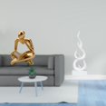 thumbnail image 2 of Estatua de fuego de pensador abstracto, figura de llama de resina, decoración para mesa, sala de estar, estantería de oficina, escultura moderna, ador, 2 of 8