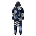 thumbnail image 5 of Fgnfyis Family Pajamas Matching Sets Christmas Snowflake Print Hooded One Piece Pajamas Jumpsuit Loungewear, 5 of 6