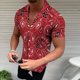 thumbnail image 2 of Camisa de playa hawaiana para hombre Camisa bohemia de verano Pompotops oipoqjl46511, 2 of 6