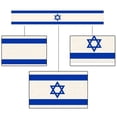 thumbnail image 2 of Jiibva Linen Israel Flag Table Runner - Jewish Table Decoration for Passover Rosh Hashanah Sukkot Sukkah Kitchen Dining Room Party Decor, 2 of 7