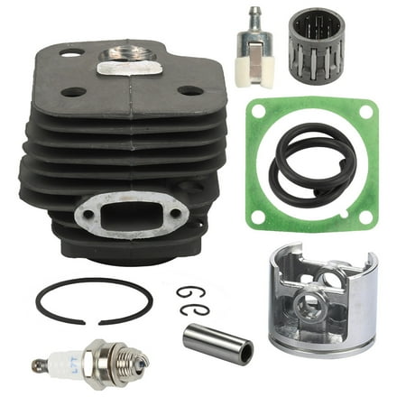 Piston Pin Snap Ring HIPA 52MM Cylinder Piston Pin Kit For Husqvarna 61 268 272 272K 272XP Chainsaw Cylinder Fuel line Fuel filter ()