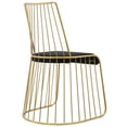 thumbnail image 4 of Modway Rivulet Gold Stainless Steel Performance Velvet Dining Chair in Gold Black, 4 of 6