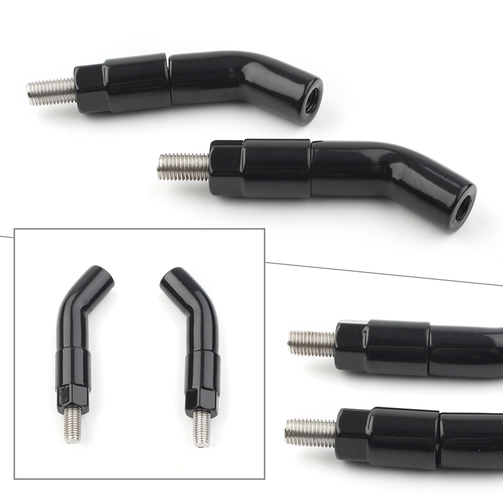 ZS Aluminum Black Motorbike Mirror Stem Extenders For Harley Davidson Iron 1200 XL1200NS 2018