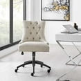 thumbnail image 1 of Modway Regent Tufted Fabric Swivel Office Chair, Black Beige, 1 of 9